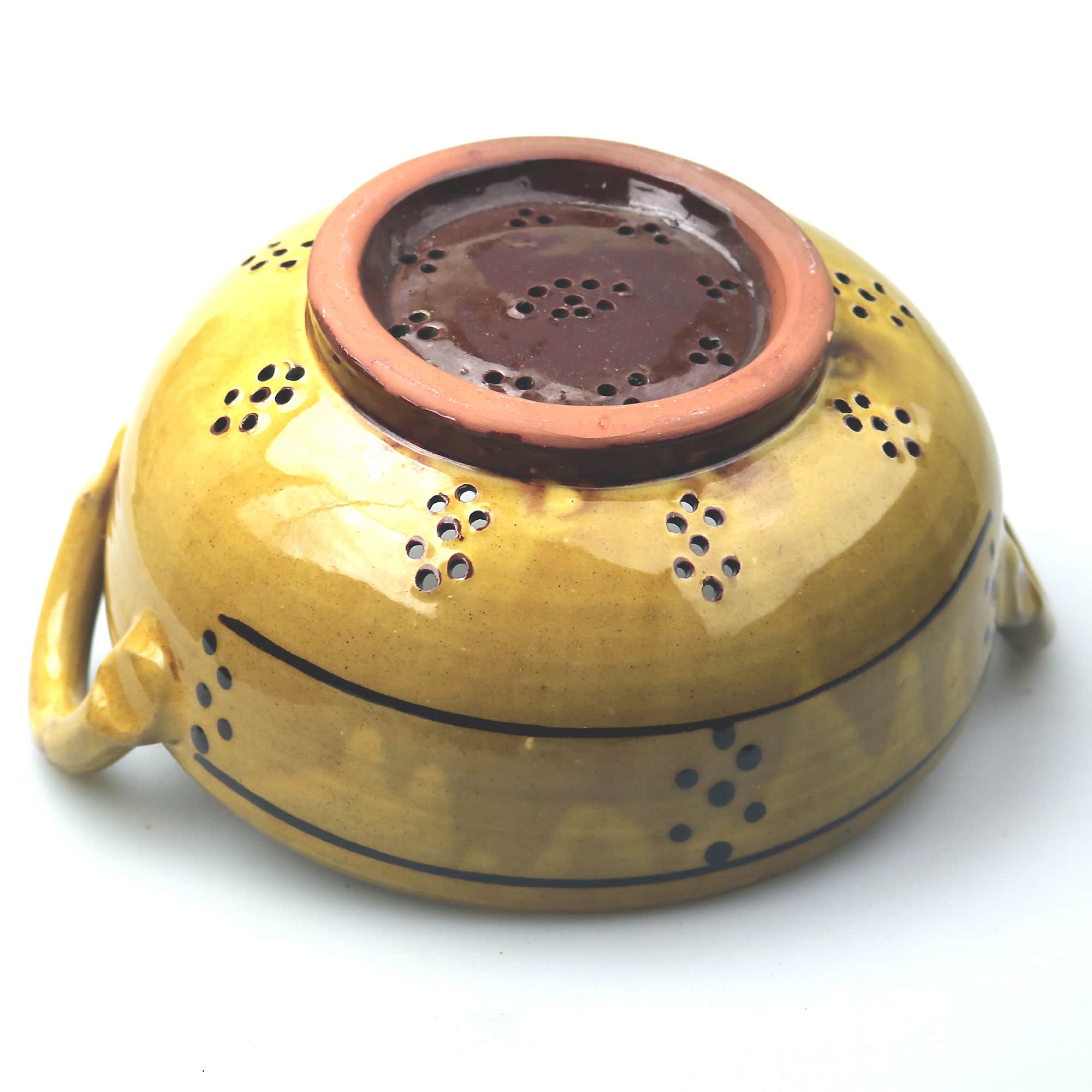 An unusual Studio Art Pottery Strainer / Colander by Milland Pottery C.20thC+