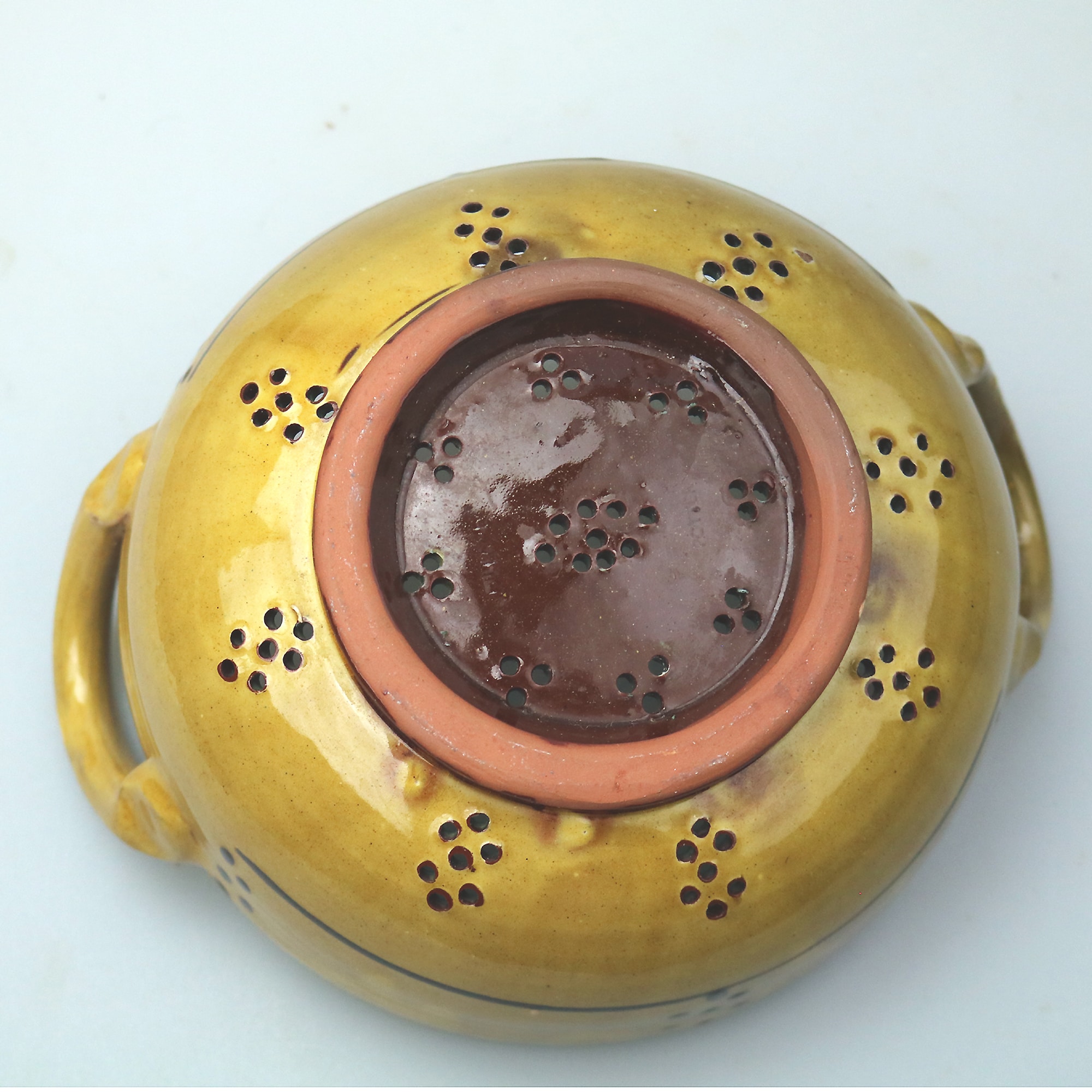 An unusual Studio Art Pottery Strainer / Colander by Milland Pottery C.20thC+