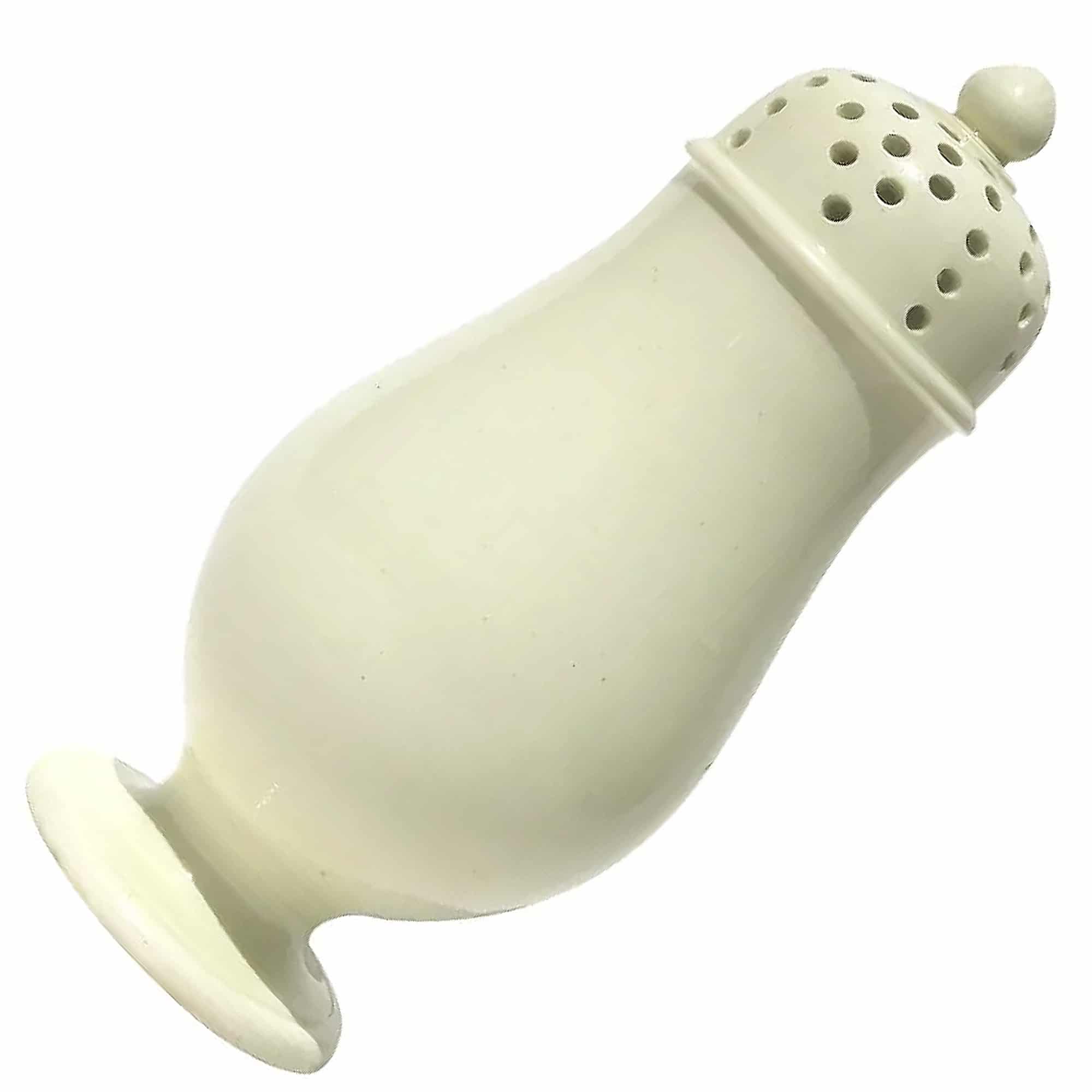 A rare antique Georgian Yorkshire Creamware pottery Sugar Sifter Muffineer C.1780