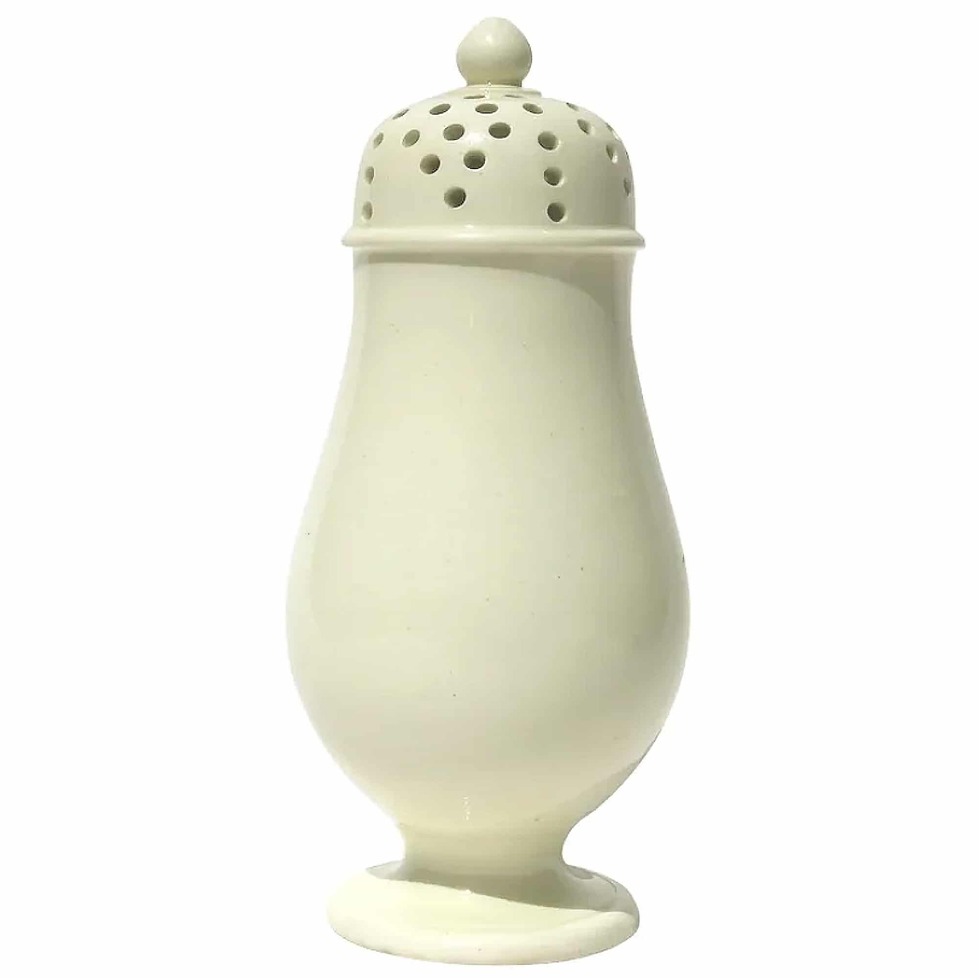A rare antique Georgian Yorkshire Creamware pottery Sugar Sifter Muffineer C.1780