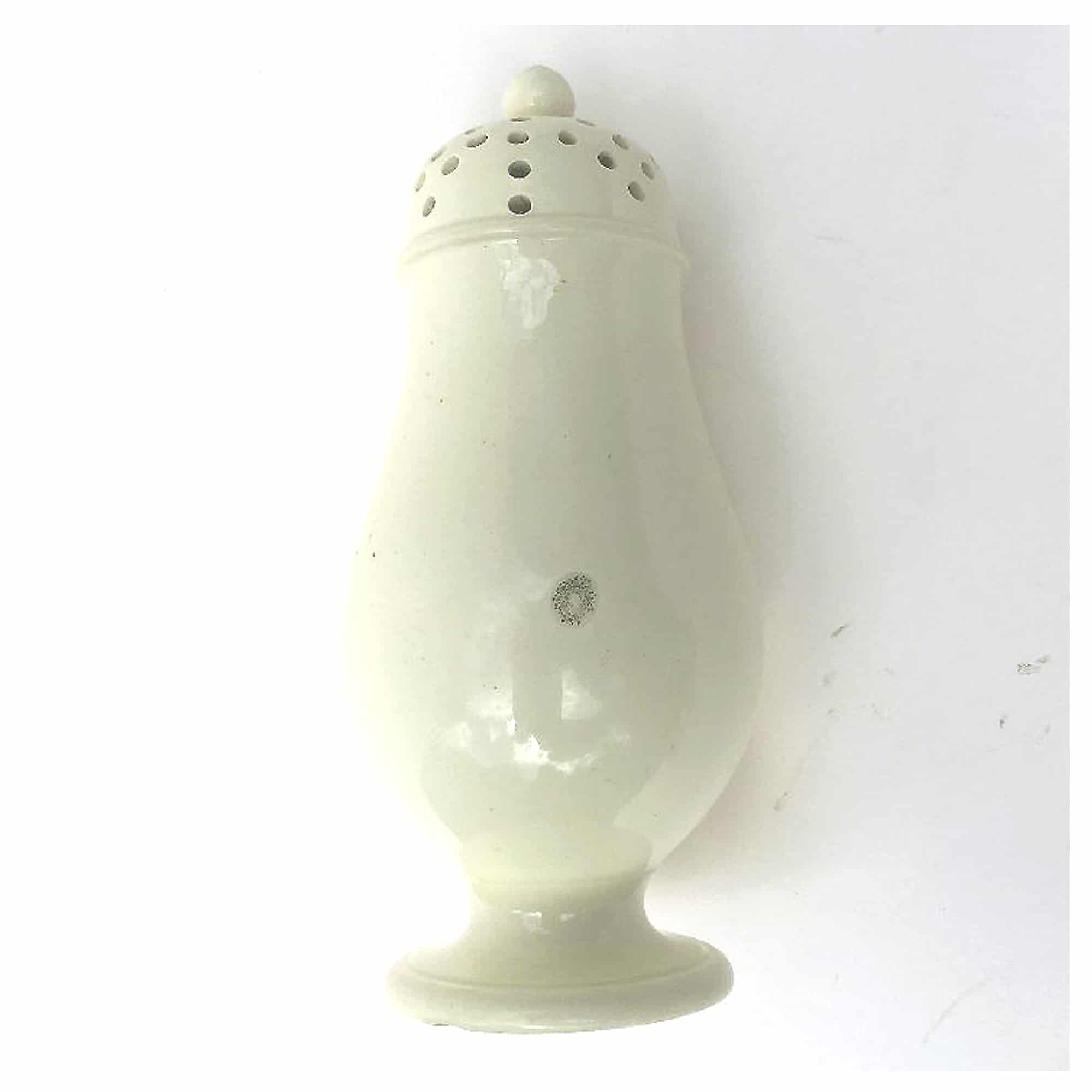 A rare antique Georgian Yorkshire Creamware pottery Sugar Sifter Muffineer C.1780