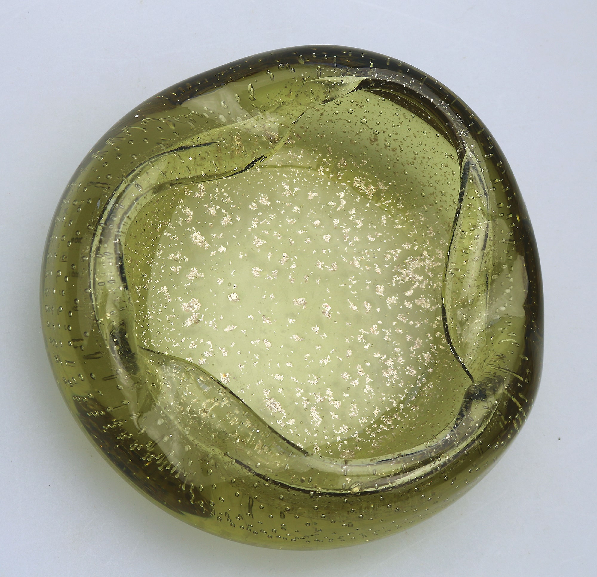 A good mid century Murano Barovier & Tosa art glass gold aventurine Bowl C.20th