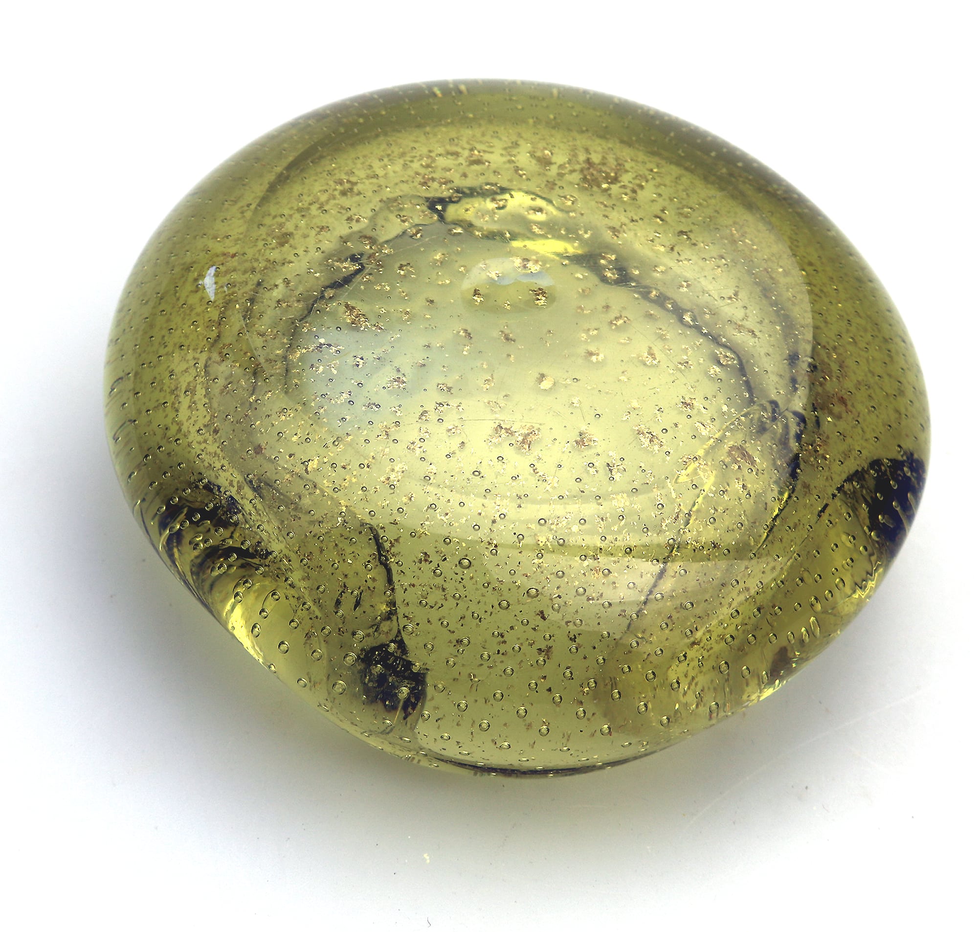 A good mid century Murano Barovier & Tosa art glass gold aventurine Bowl C.20th