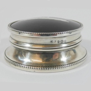 An extremely rare antique English solid silver Box with Ocean Liner Ship - Maritime C.1925