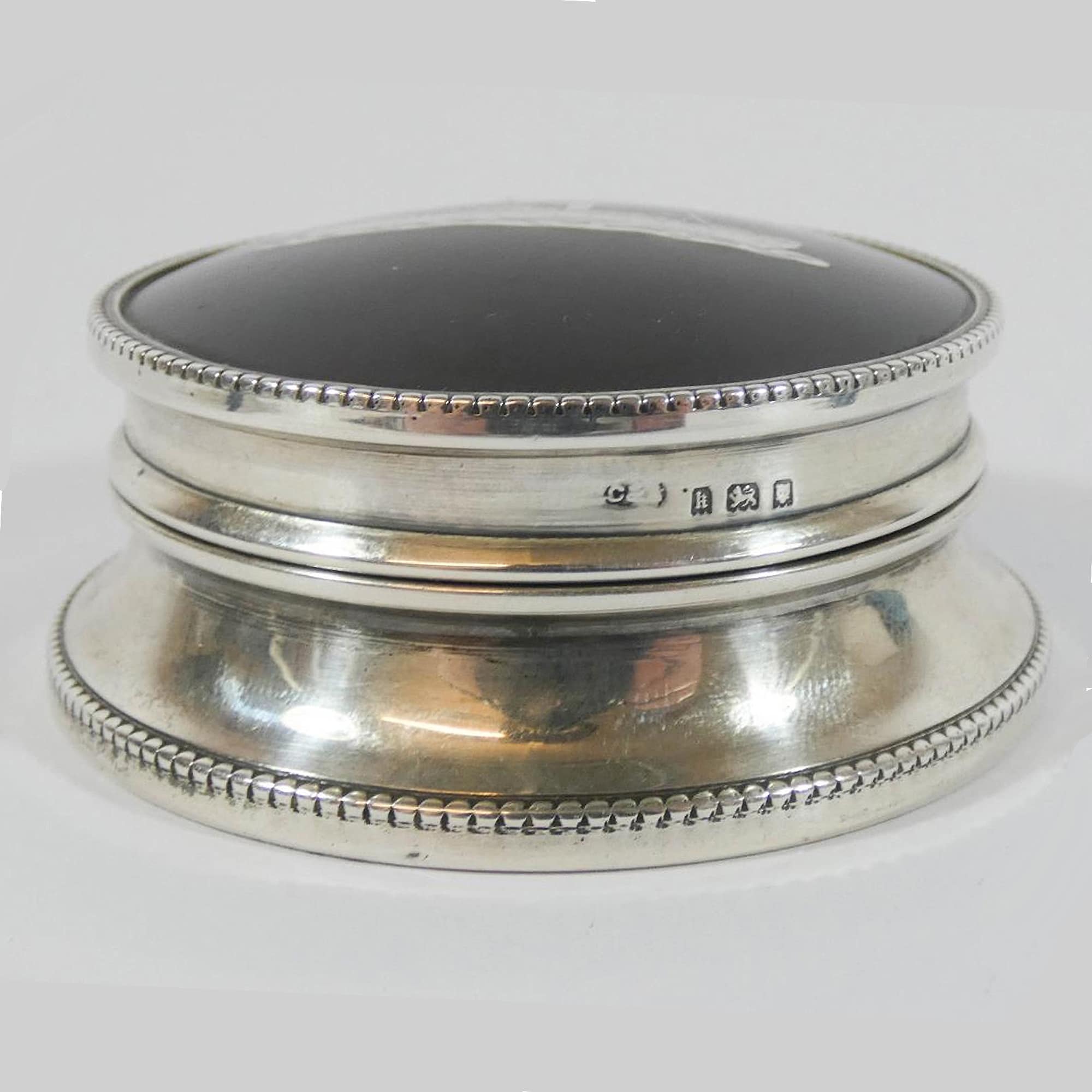 An extremely rare antique English solid silver Box with Ocean Liner Ship - Maritime C.1925