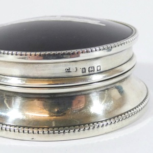 An extremely rare antique English solid silver Box with Ocean Liner Ship - Maritime C.1925