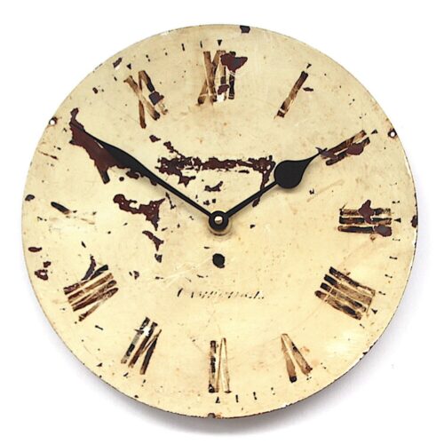 Original early 20th century railway/waiting room style vintage clock dial/face.
