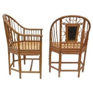 Pair of Faux Bamboo Brighton Pavilion Chairs