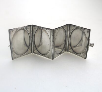 An antique 935 solid silver novelty quadrifold Pocket Photograph Frame C.1910 - Image 2