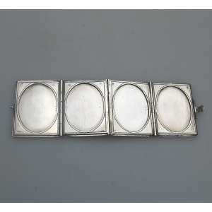 An antique 935 solid silver novelty quadrifold Pocket Photograph Frame C.1910