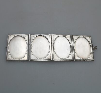 An antique 935 solid silver novelty quadrifold Pocket Photograph Frame C.1910 - Image 4