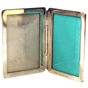 Tiffany & Co. sterling silver travelling diptych double Photograph Frame C.20thC