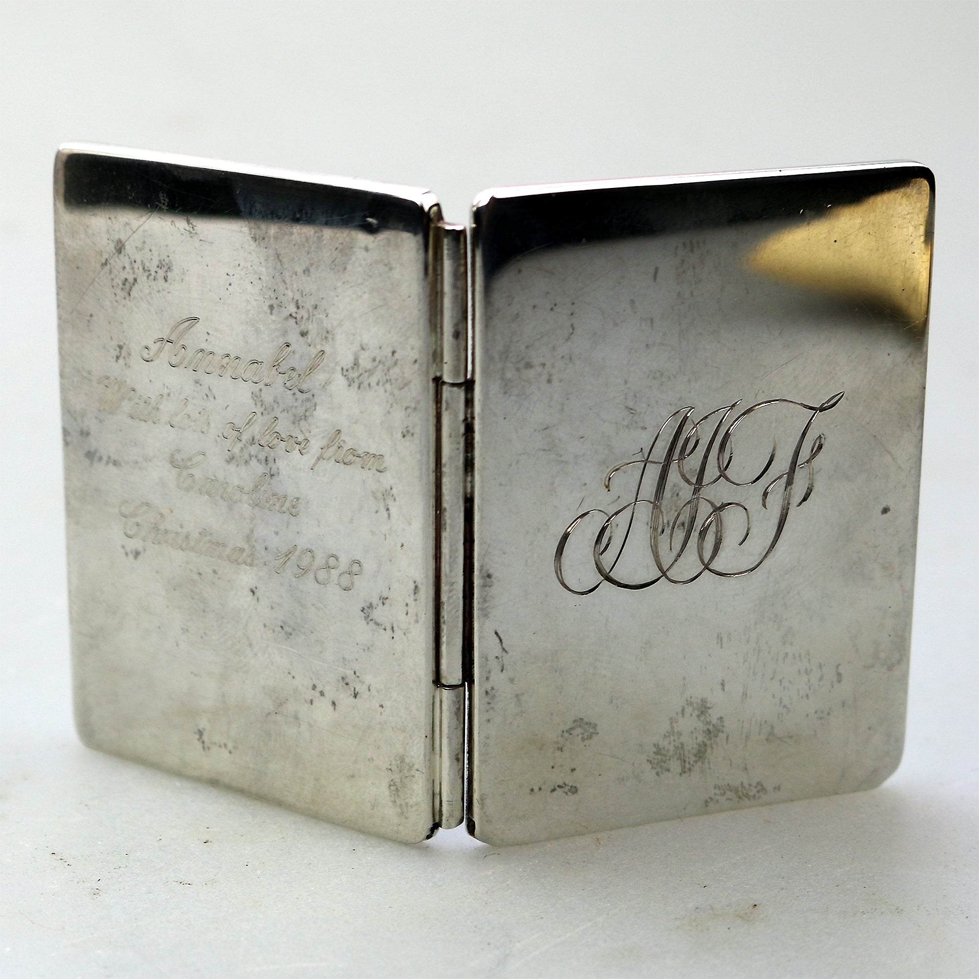 Tiffany & Co. sterling silver travelling diptych double Photograph Frame C.20thC