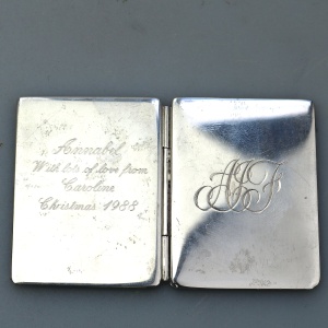 Tiffany & Co. sterling silver travelling diptych double Photograph Frame C.20thC