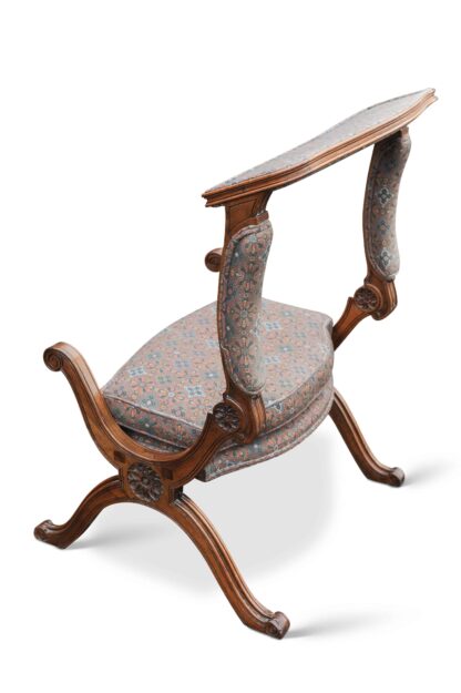 Rare 18th Century Hand-Crafted Metamorphic Savonarola Prayer Chair "Prie-Dieu"
