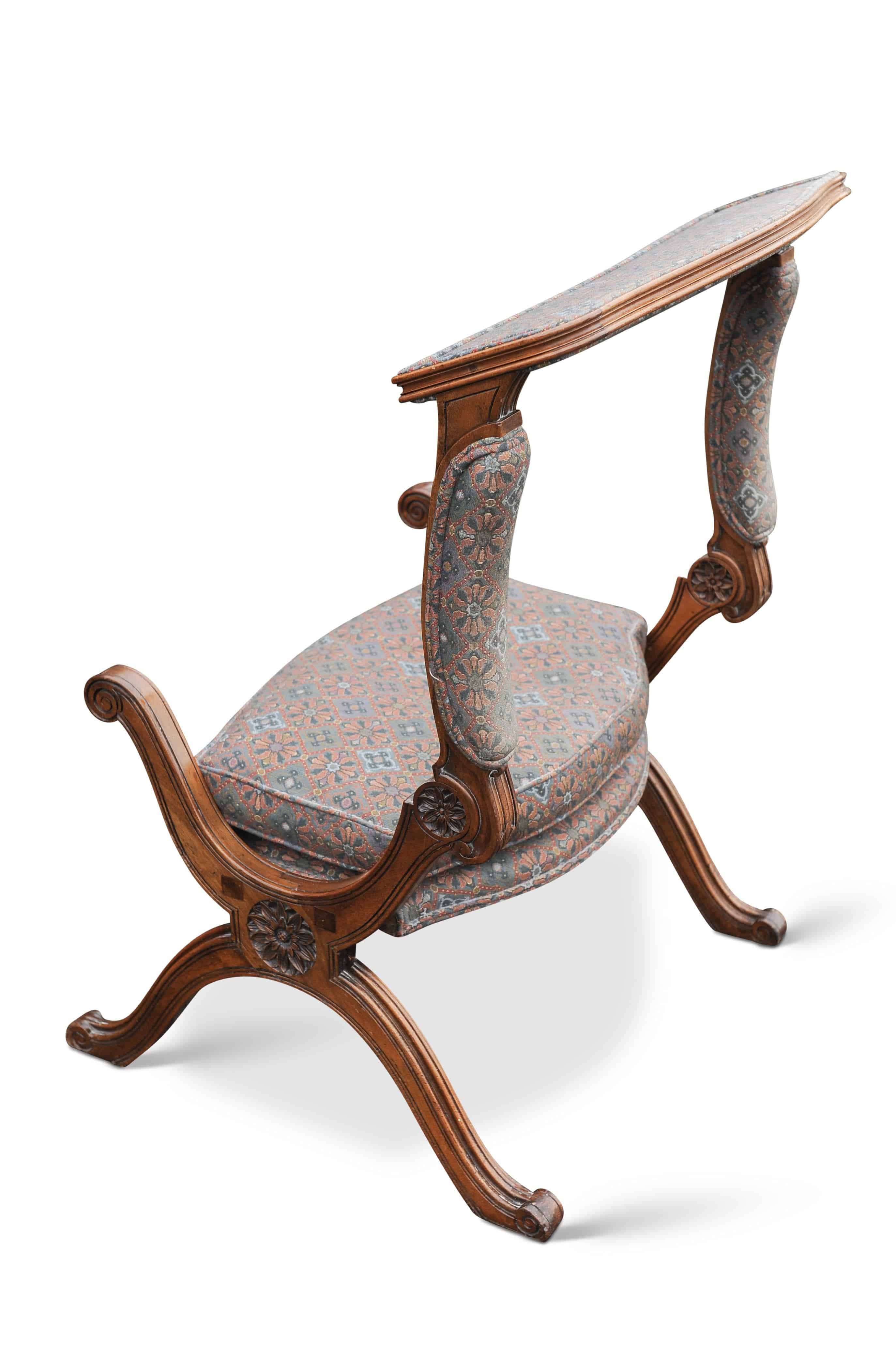 Rare 18th Century Hand-Crafted Metamorphic Savonarola Prayer Chair "Prie-Dieu"