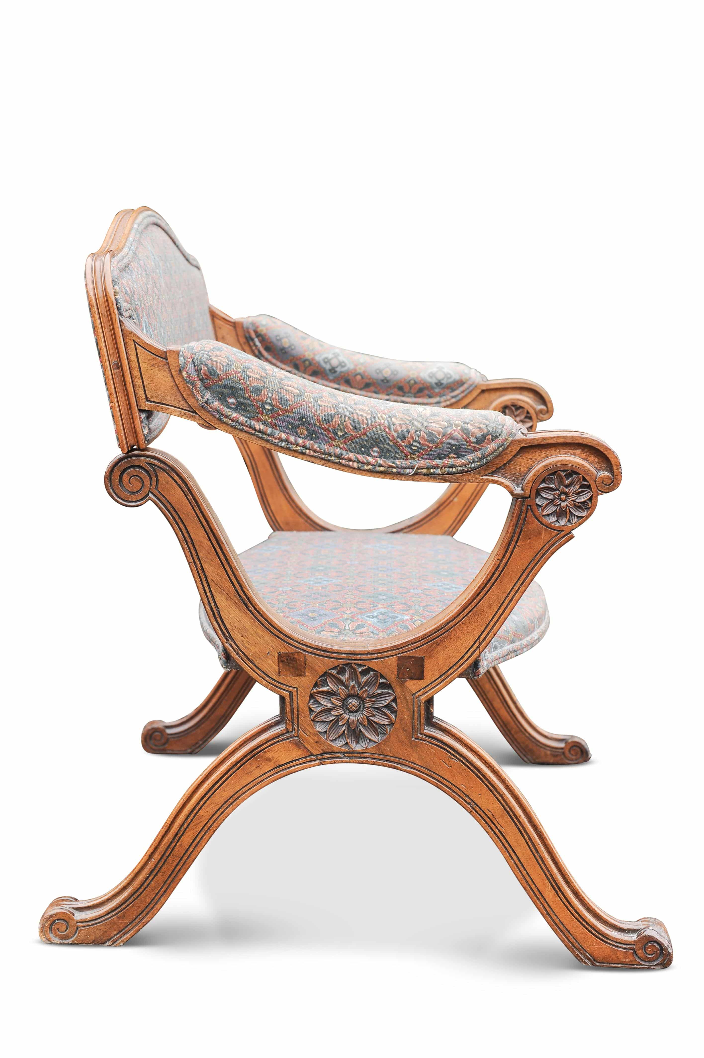 Rare 18th Century Hand-Crafted Metamorphic Savonarola Prayer Chair "Prie-Dieu"