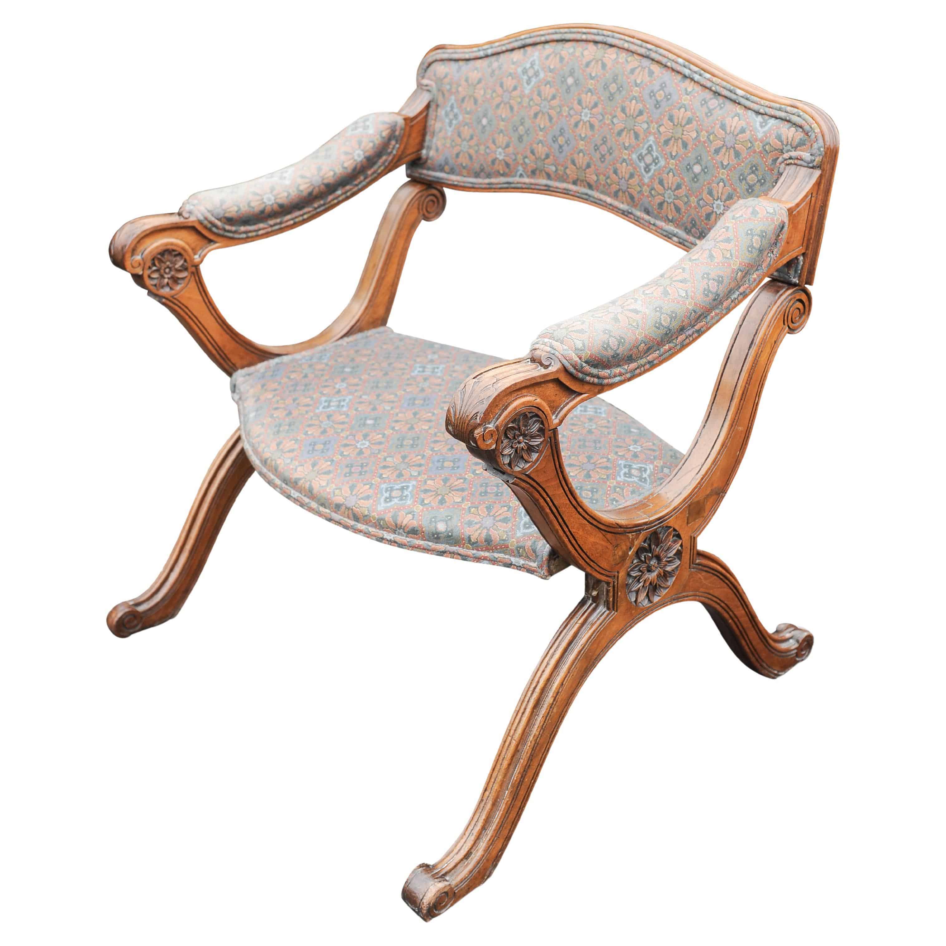 Rare 18th Century Hand-Crafted Metamorphic Savonarola Prayer Chair "Prie-Dieu"