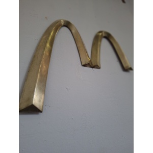 Rare 1970's McDonald's Golden Arches Bronze M Advertising Sign. Vintage/Salvage