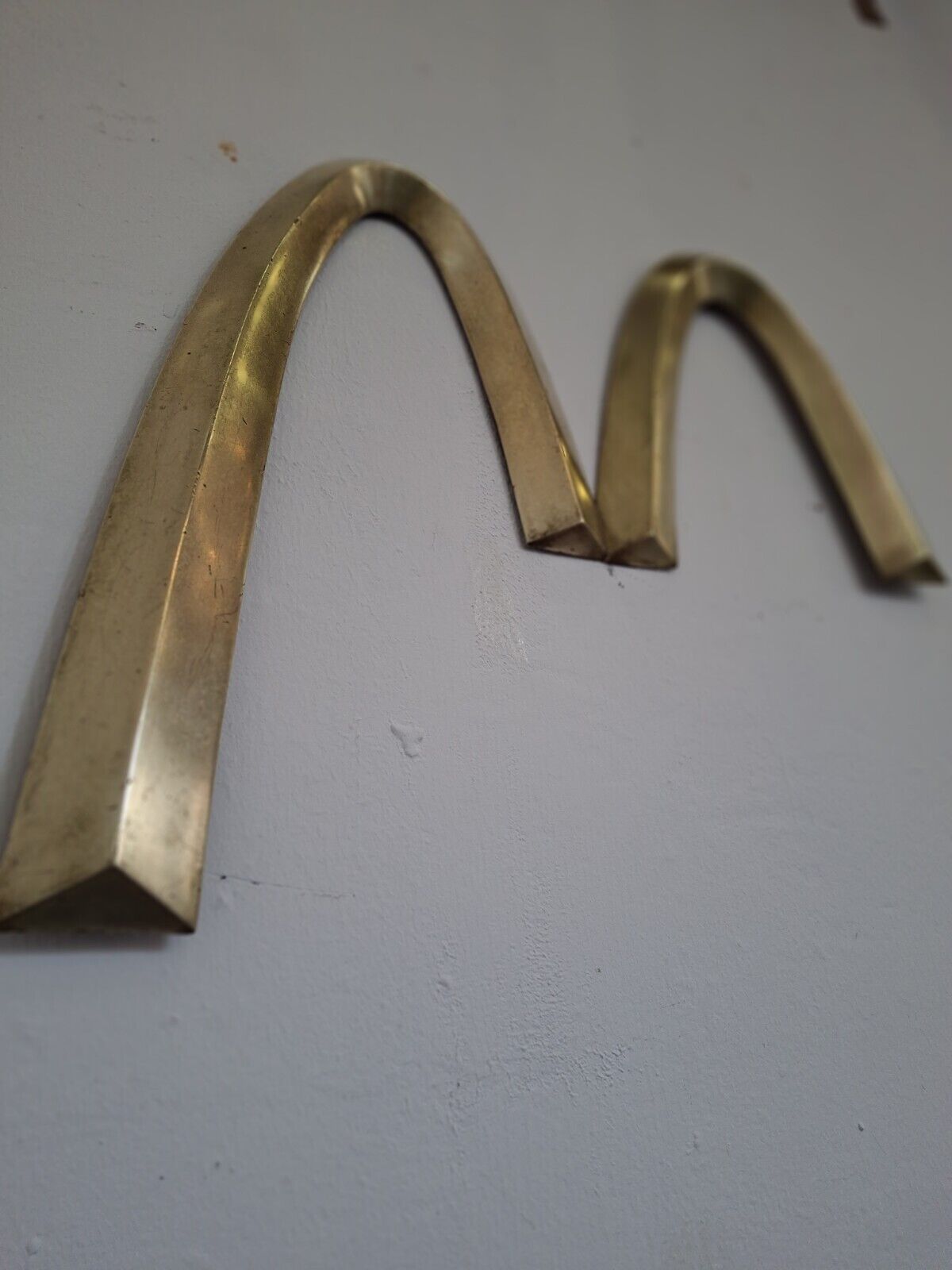 Rare 1970's McDonald's Golden Arches Bronze M Advertising Sign. Vintage/Salvage