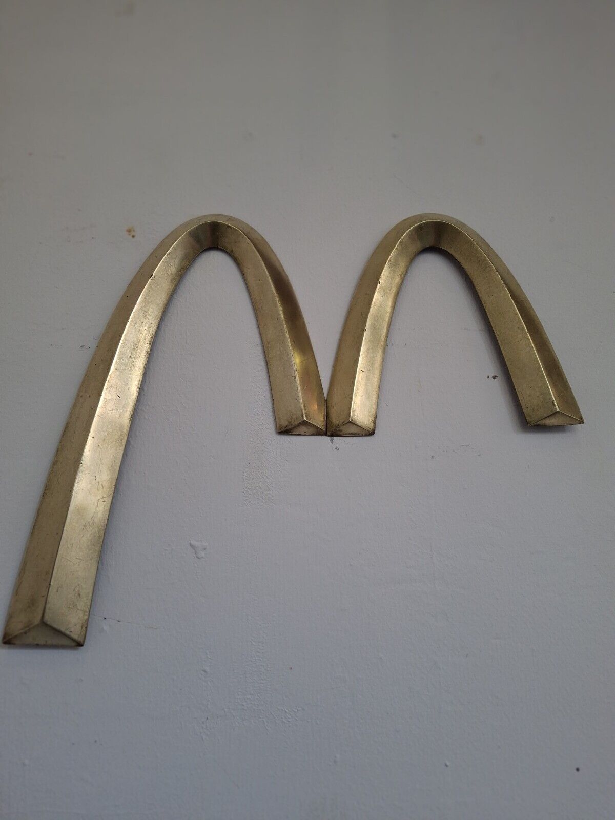 Rare 1970's McDonald's Golden Arches Bronze M Advertising Sign. Vintage/Salvage