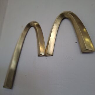 Rare 1970's McDonald's Golden Arches Bronze M Advertising Sign. Vintage/Salvage