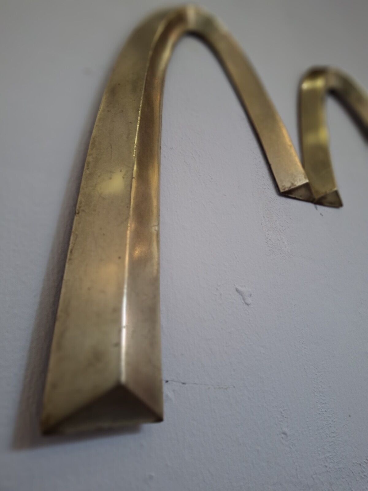 Rare 1970's McDonald's Golden Arches Bronze M Advertising Sign. Vintage/Salvage