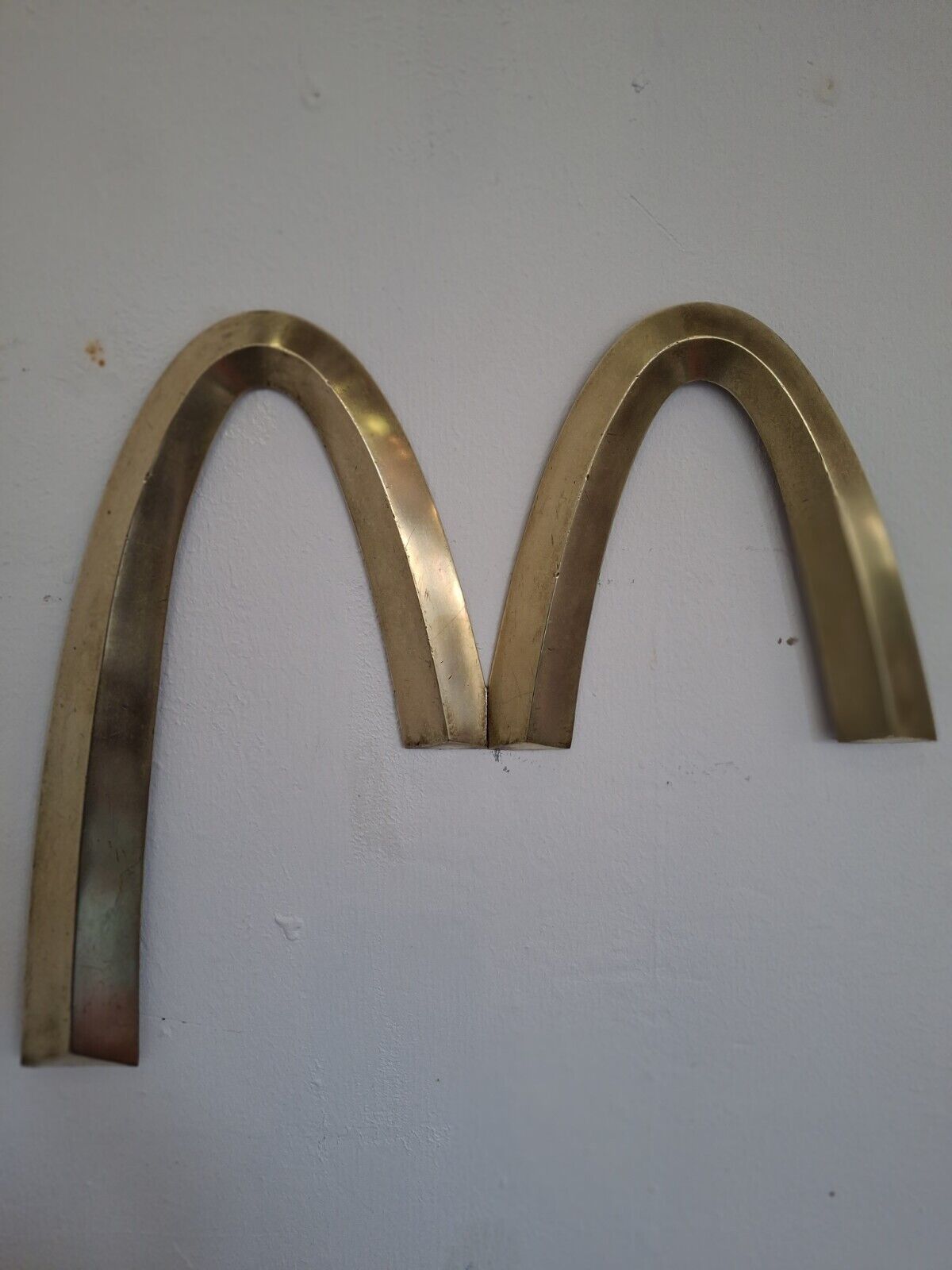 Rare 1970's McDonald's Golden Arches Bronze M Advertising Sign. Vintage/Salvage