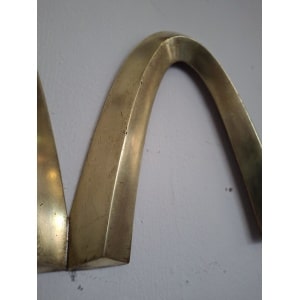 Rare 1970's McDonald's Golden Arches Bronze M Advertising Sign. Vintage/Salvage