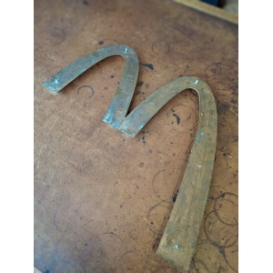 Rare 1970's McDonald's Golden Arches Bronze M Advertising Sign. Vintage/Salvage
