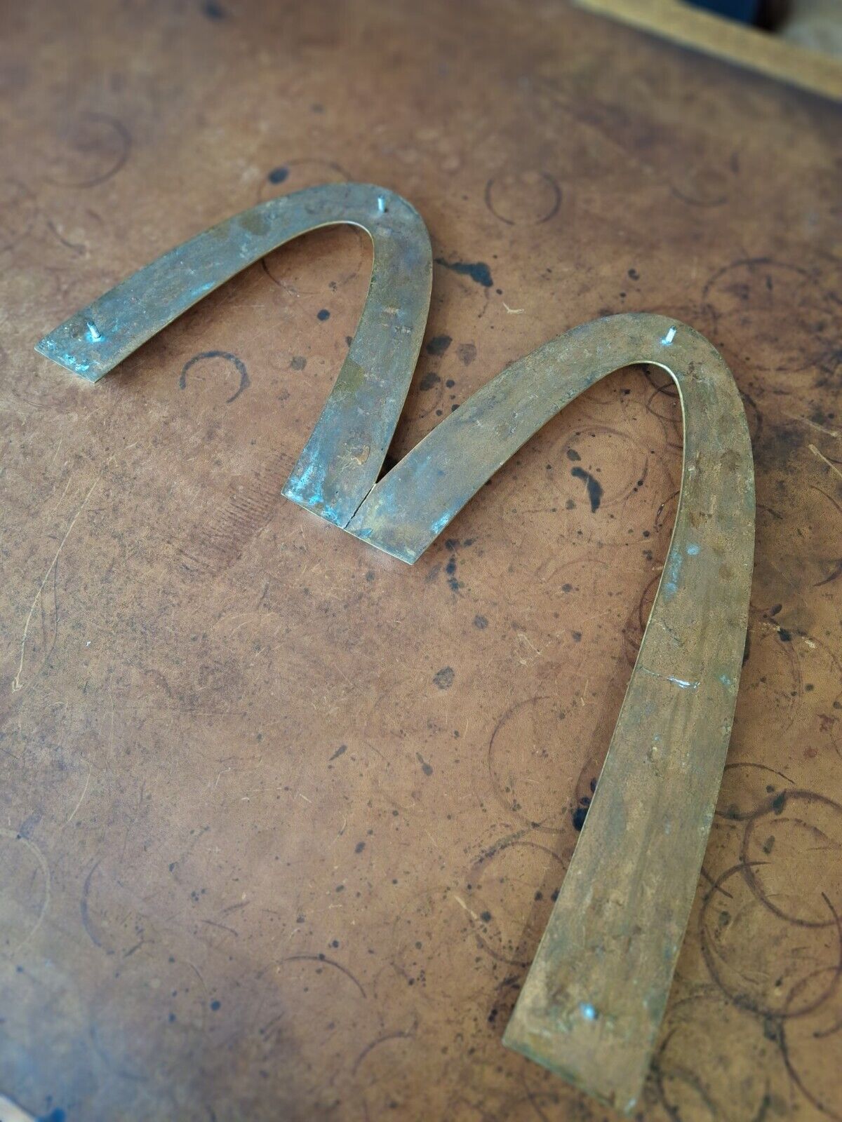 Rare 1970's McDonald's Golden Arches Bronze M Advertising Sign. Vintage/Salvage