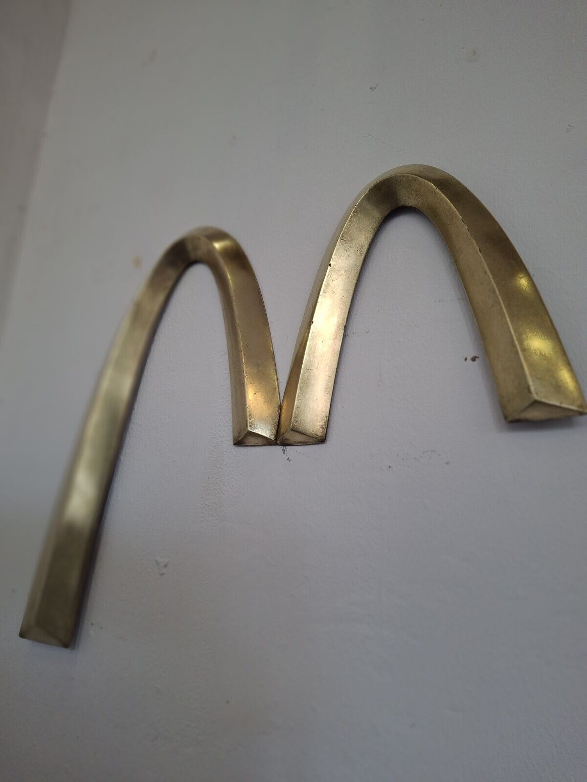 Rare 1970's McDonald's Golden Arches Bronze M Advertising Sign. Vintage/Salvage
