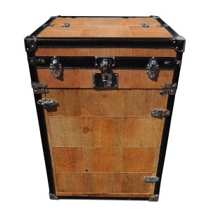 Rare High-End Bespoke Shagreen Travelling Trunk Cocktail Bar by Ginger Brown