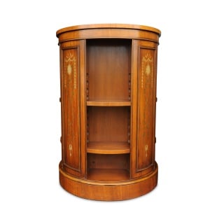 Regency Design Robert Adams Revolving Drum Bookcase With Floral Motiffs