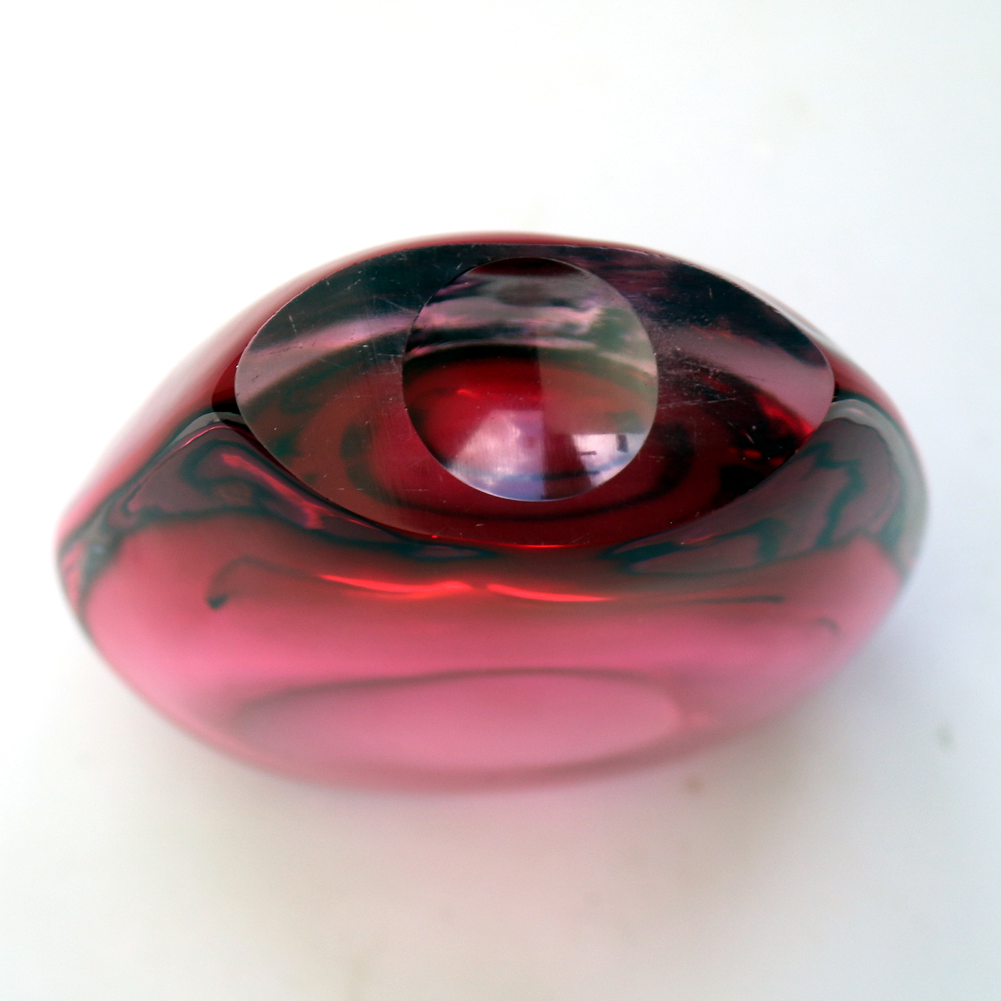 An attractive mid century retro contemporary art glass hand-blown Vase C.20thC