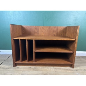 Retro Vintage Mid Century Danish 🇩🇰 Teak Record Vinyl Media Cabinet-Courier