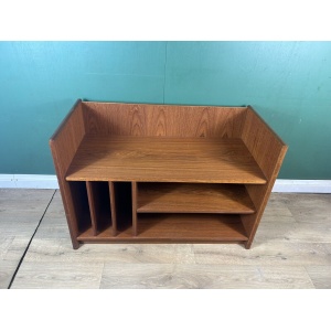 Retro Vintage Mid Century Danish 🇩🇰 Teak Record Vinyl Media Cabinet-Courier