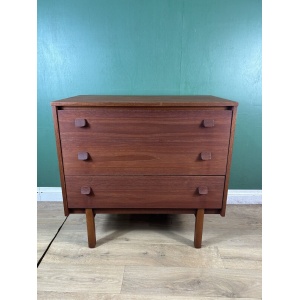 Retro Vintage Mid Century Teak Chest Of Drawers-Courier