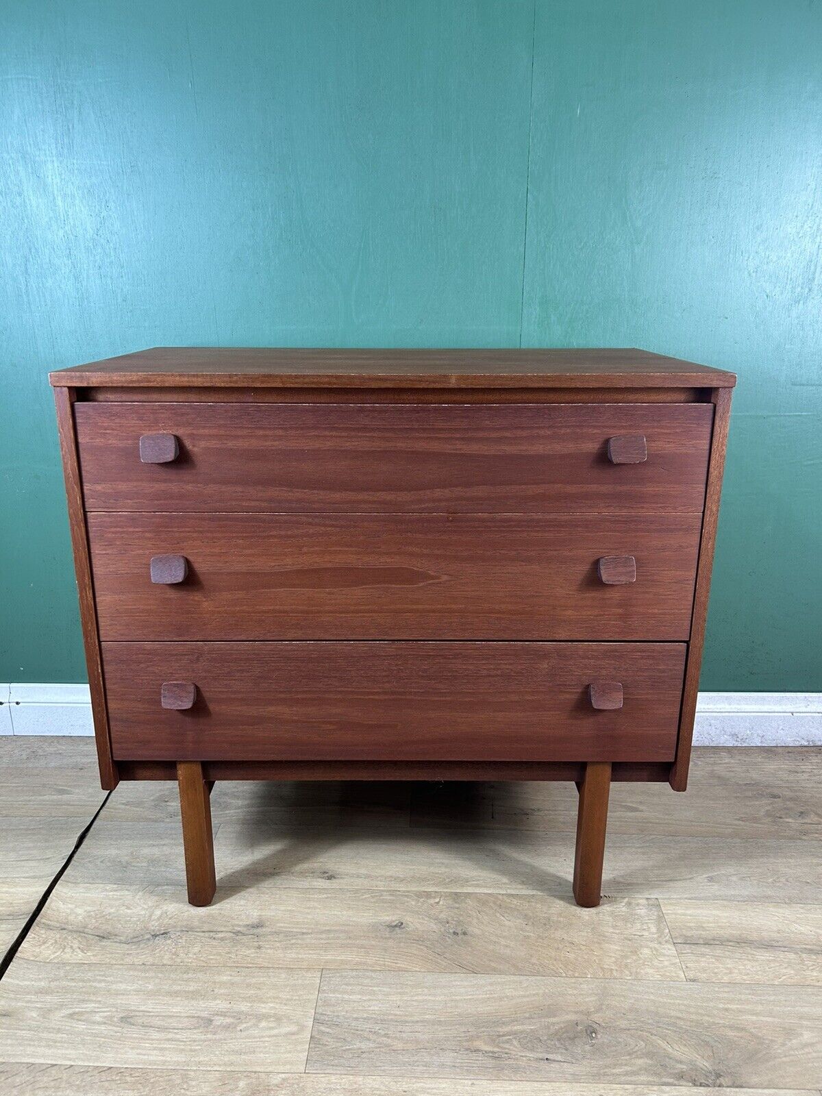 Retro Vintage Mid Century Teak Chest Of Drawers-Courier