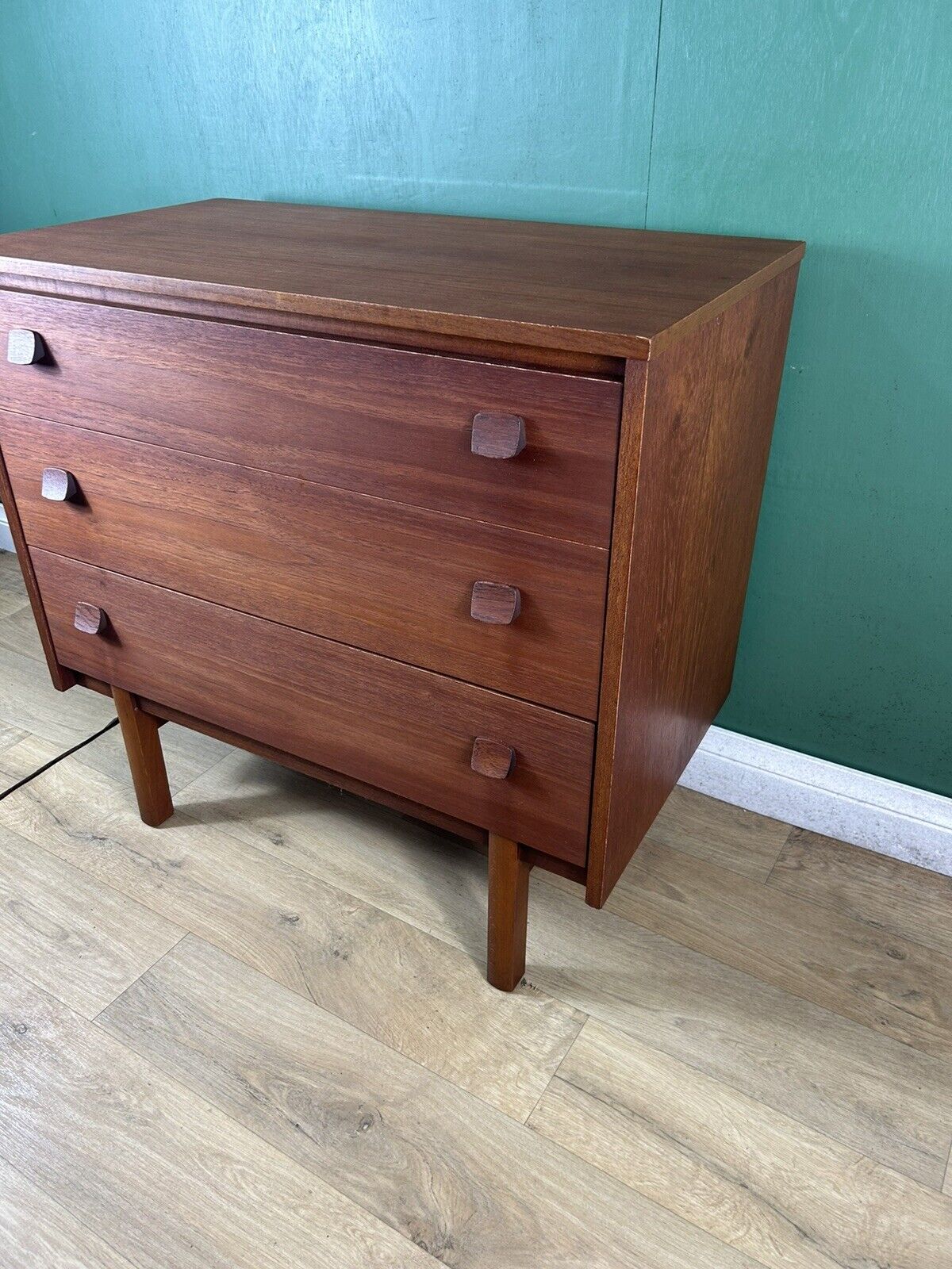 Retro Vintage Mid Century Teak Chest Of Drawers-Courier