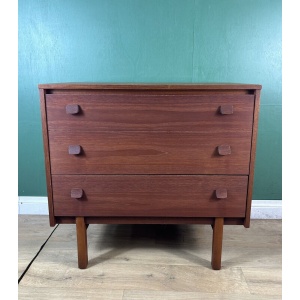Retro Vintage Mid Century Teak Chest Of Drawers-Courier