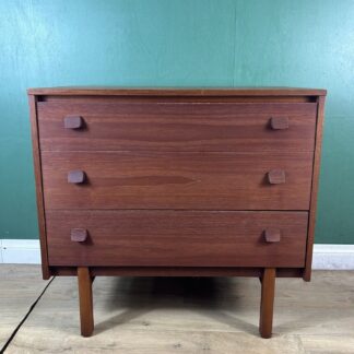 Retro Vintage Mid Century Teak Chest Of Drawers-Courier