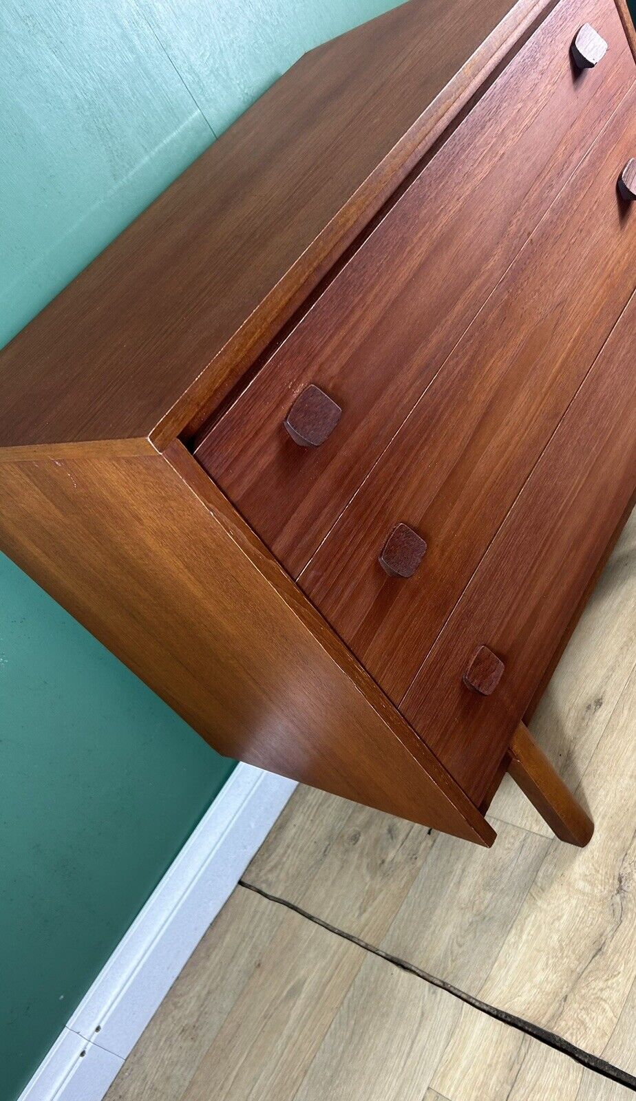 Retro Vintage Mid Century Teak Chest Of Drawers-Courier
