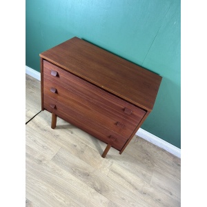Retro Vintage Mid Century Teak Chest Of Drawers-Courier