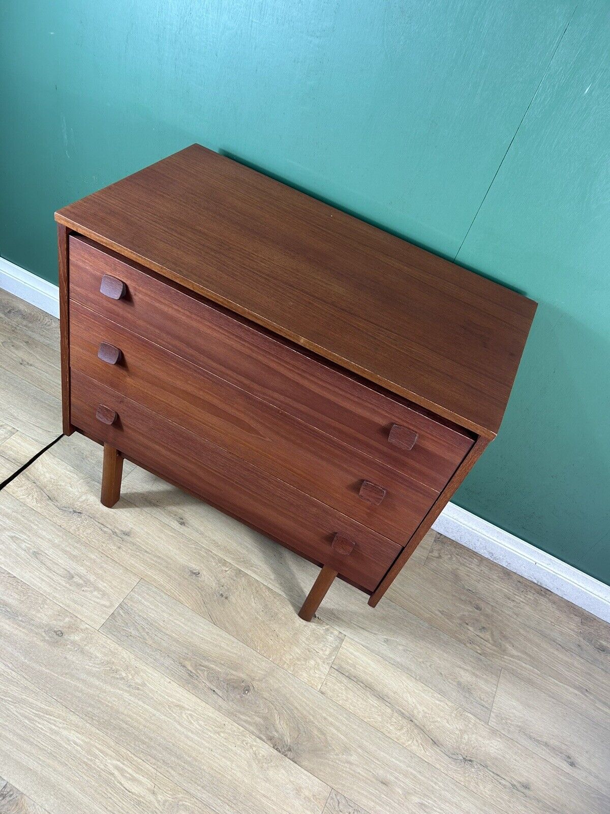 Retro Vintage Mid Century Teak Chest Of Drawers-Courier