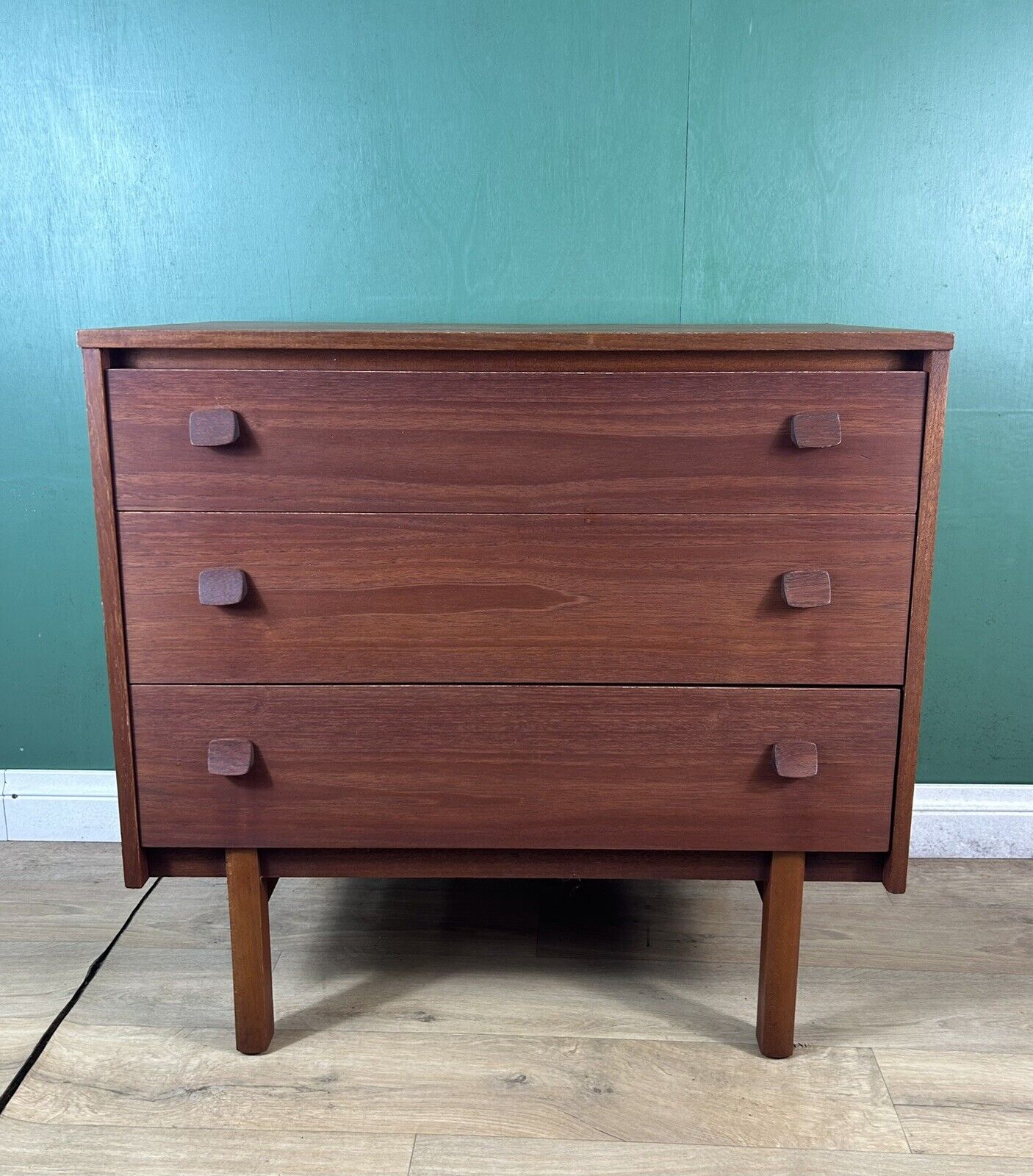 Retro Vintage Mid Century Teak Chest Of Drawers-Courier