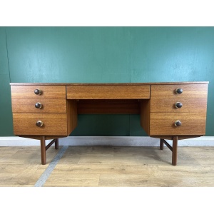 Retro Vintage Mid Century Teak Desk By Avalon Furniture-Courier