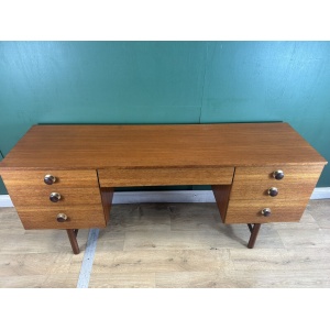 Retro Vintage Mid Century Teak Desk By Avalon Furniture-Courier