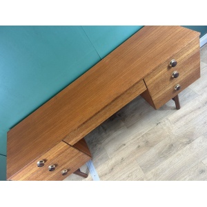 Retro Vintage Mid Century Teak Desk By Avalon Furniture-Courier