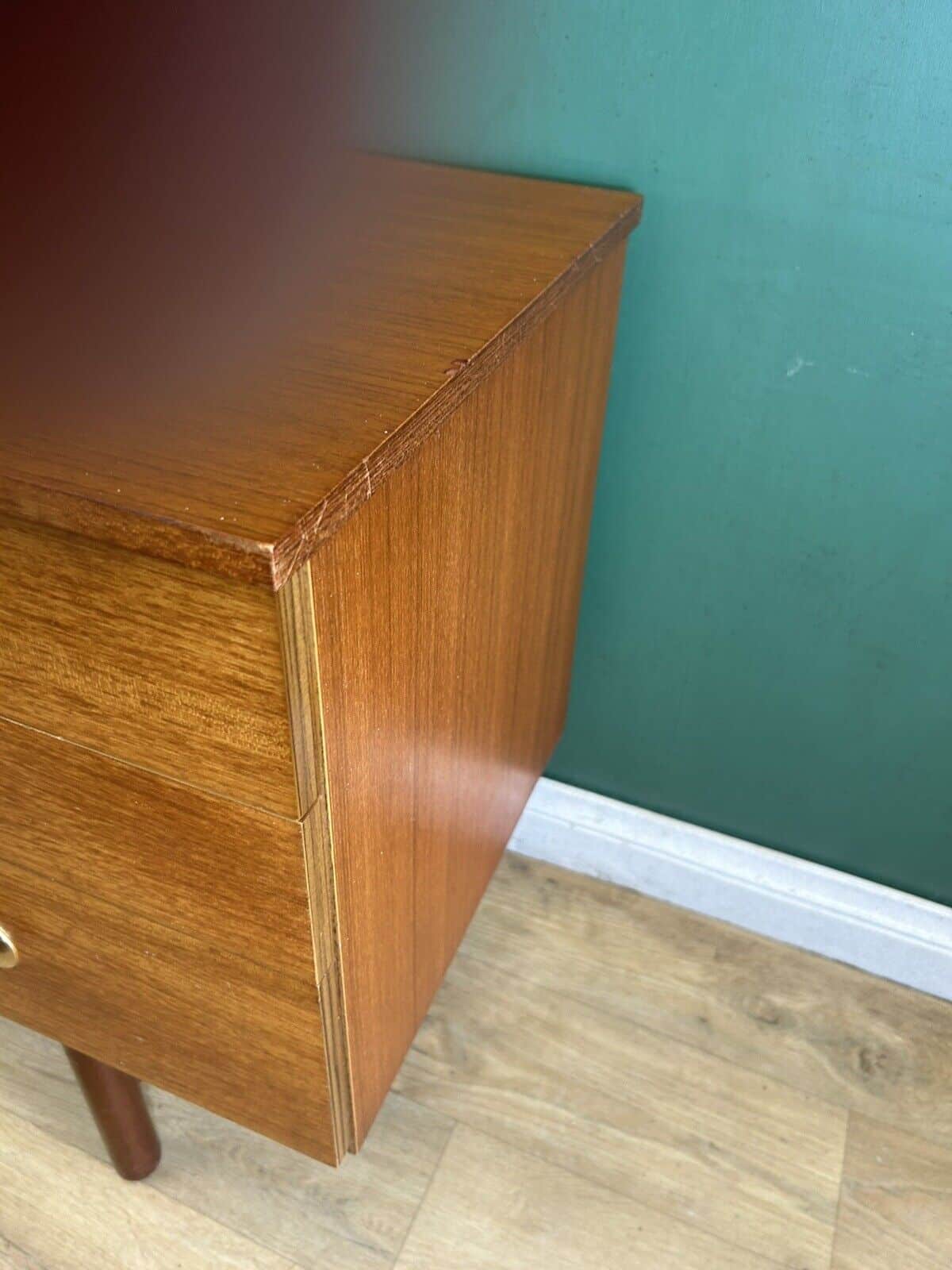 Retro Vintage Mid Century Teak Desk By Avalon Furniture-Courier